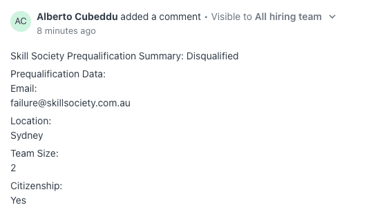 Skill Society Workable ATS Prequalification