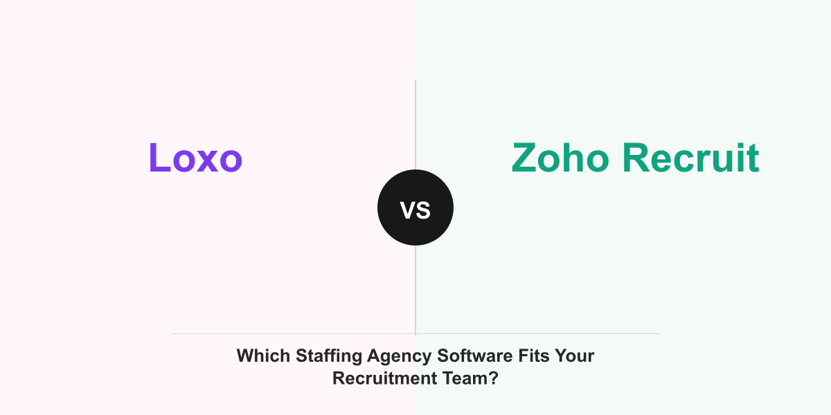 Cover Image for Loxo vs Zoho Recruit: Which Staffing Agency Software Fits Your Recruitment Team?