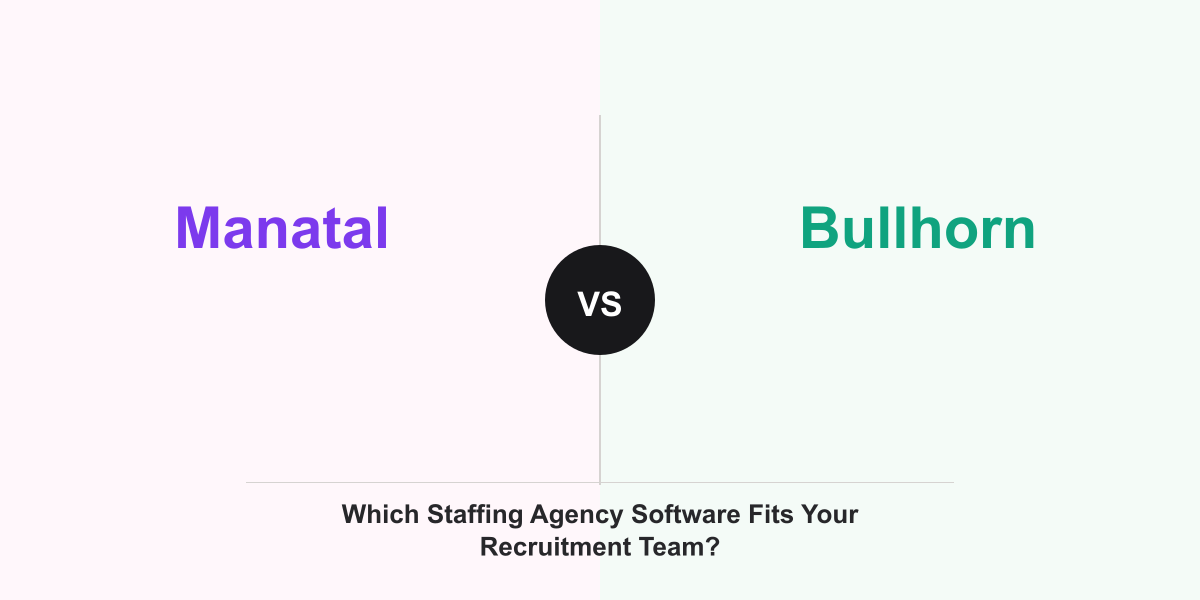 Cover Image for Manatal vs Bullhorn: Which Staffing Agency Software Fits Your Recruitment Team?